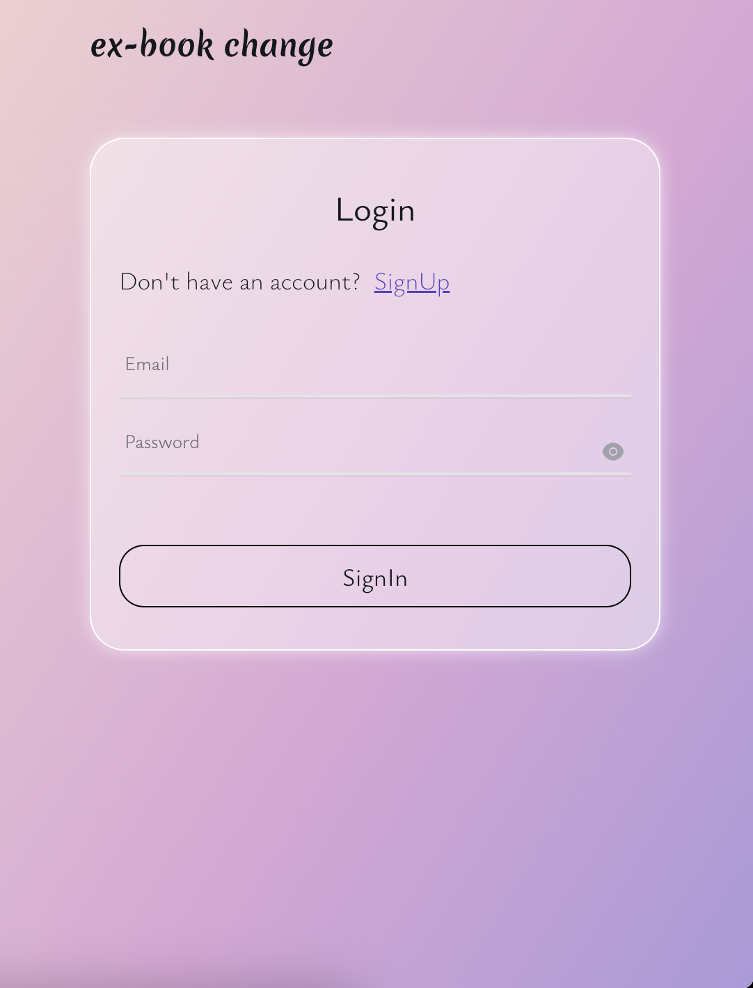 Login Screen