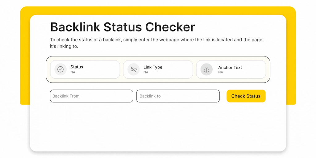 Backlink Status Checker