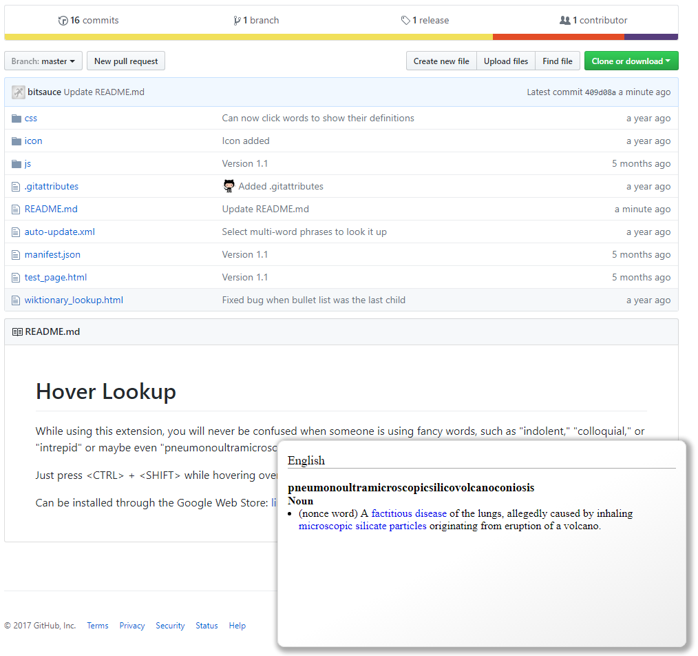 HoverLookup Screenshot