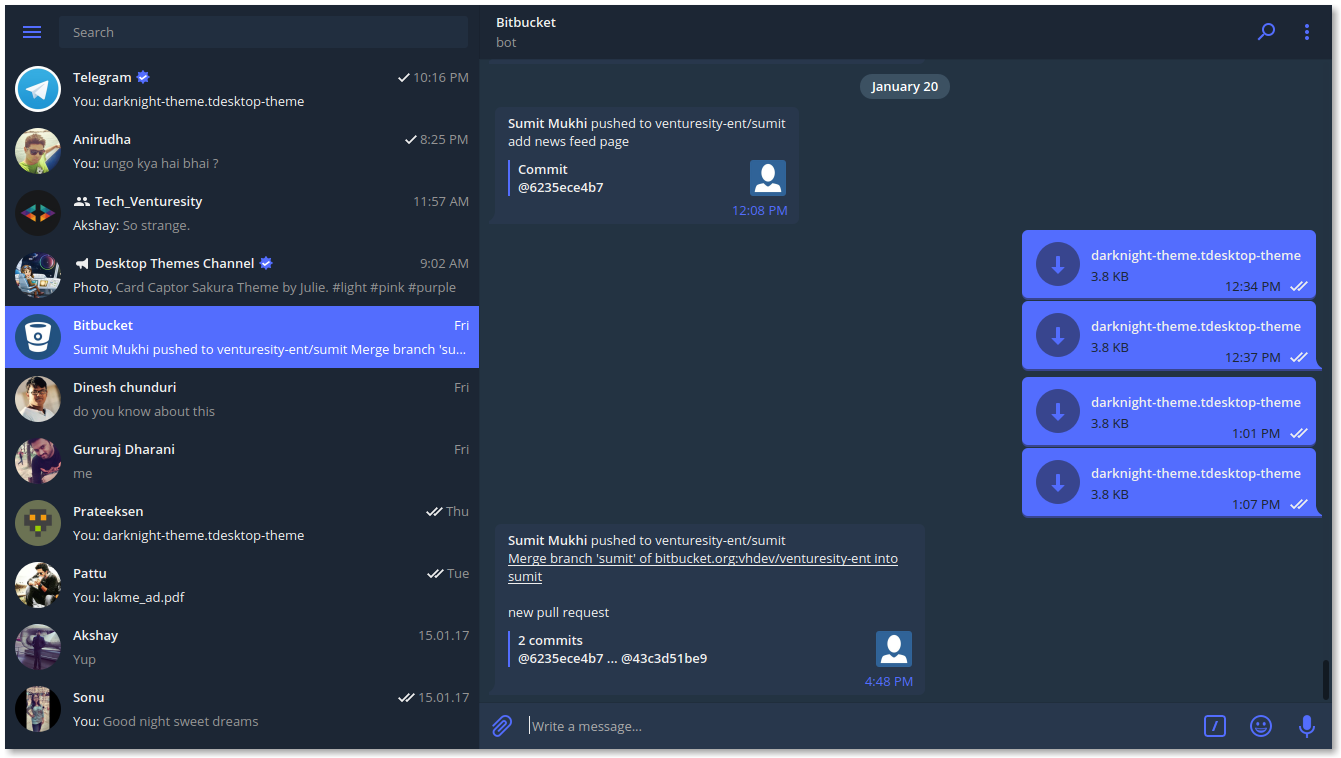 GitHub - Gururaj26/TDesktop-Darktheme: Dark Telegram Desktop theme · GitHub