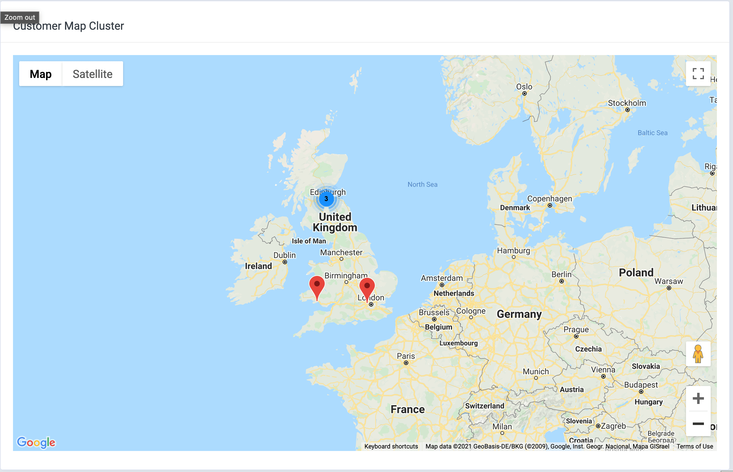 Perfex Customer Map Cluster