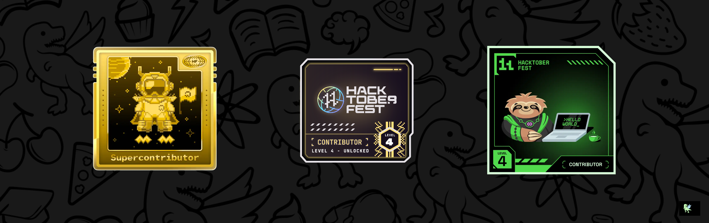 An image of @andydotxyz's Holopin badges, which is a link to view their full Holopin profile