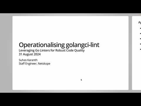Operationalising golangci-lint