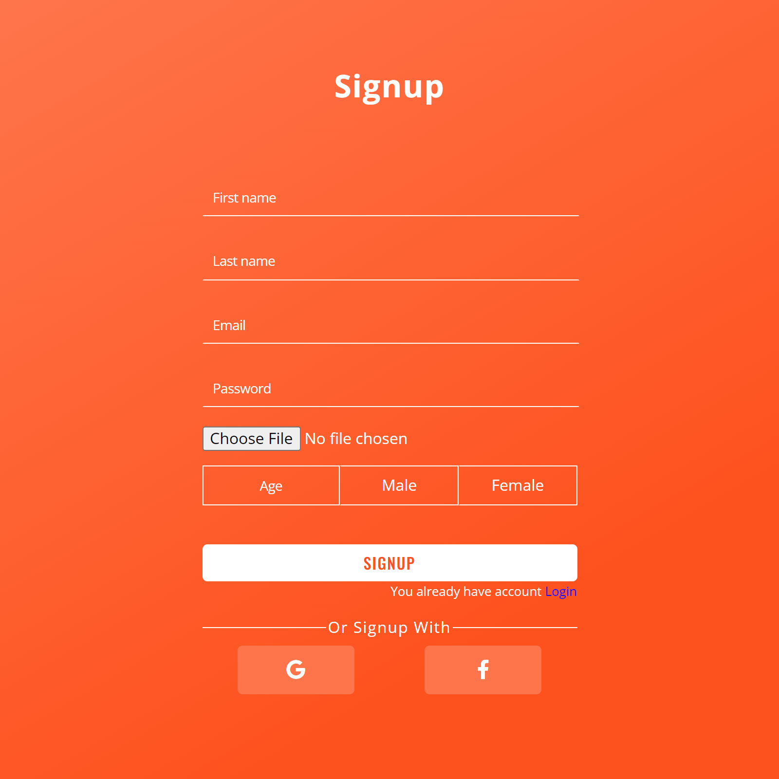 signup