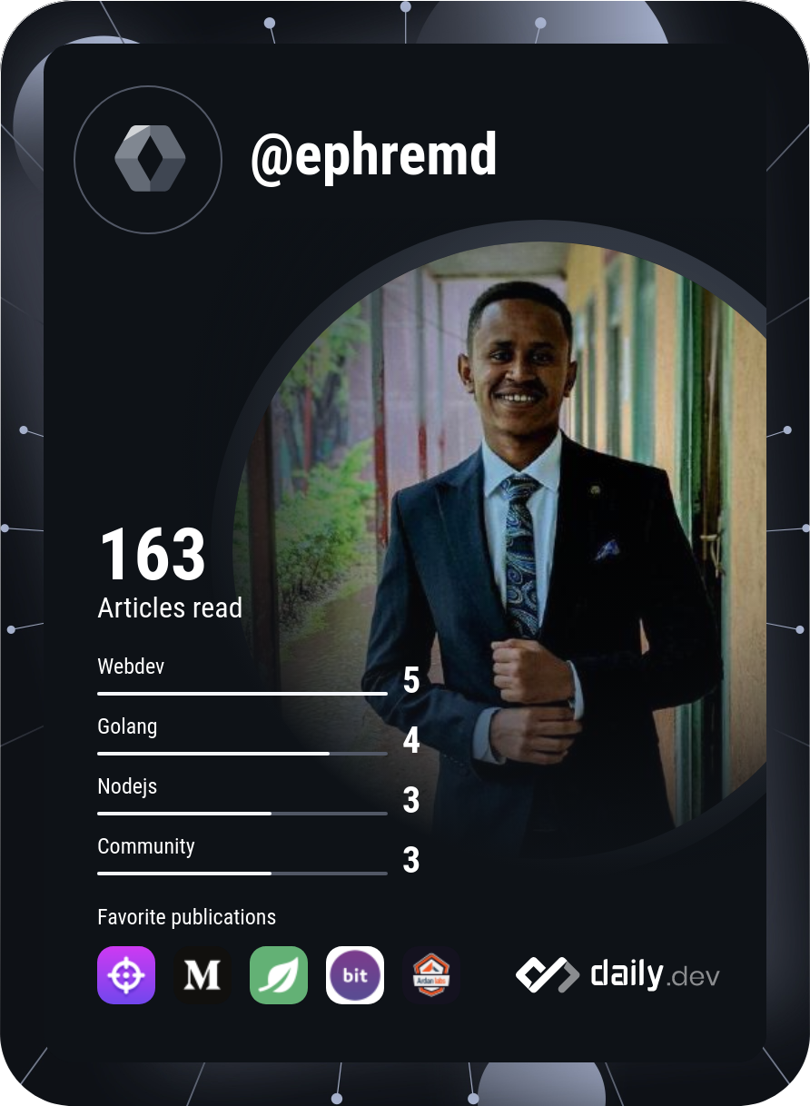 Ephrem's Dev Card