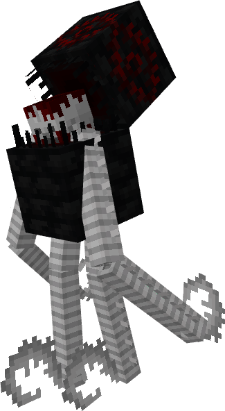 A creature posing as a Monolith with a skeleton inside