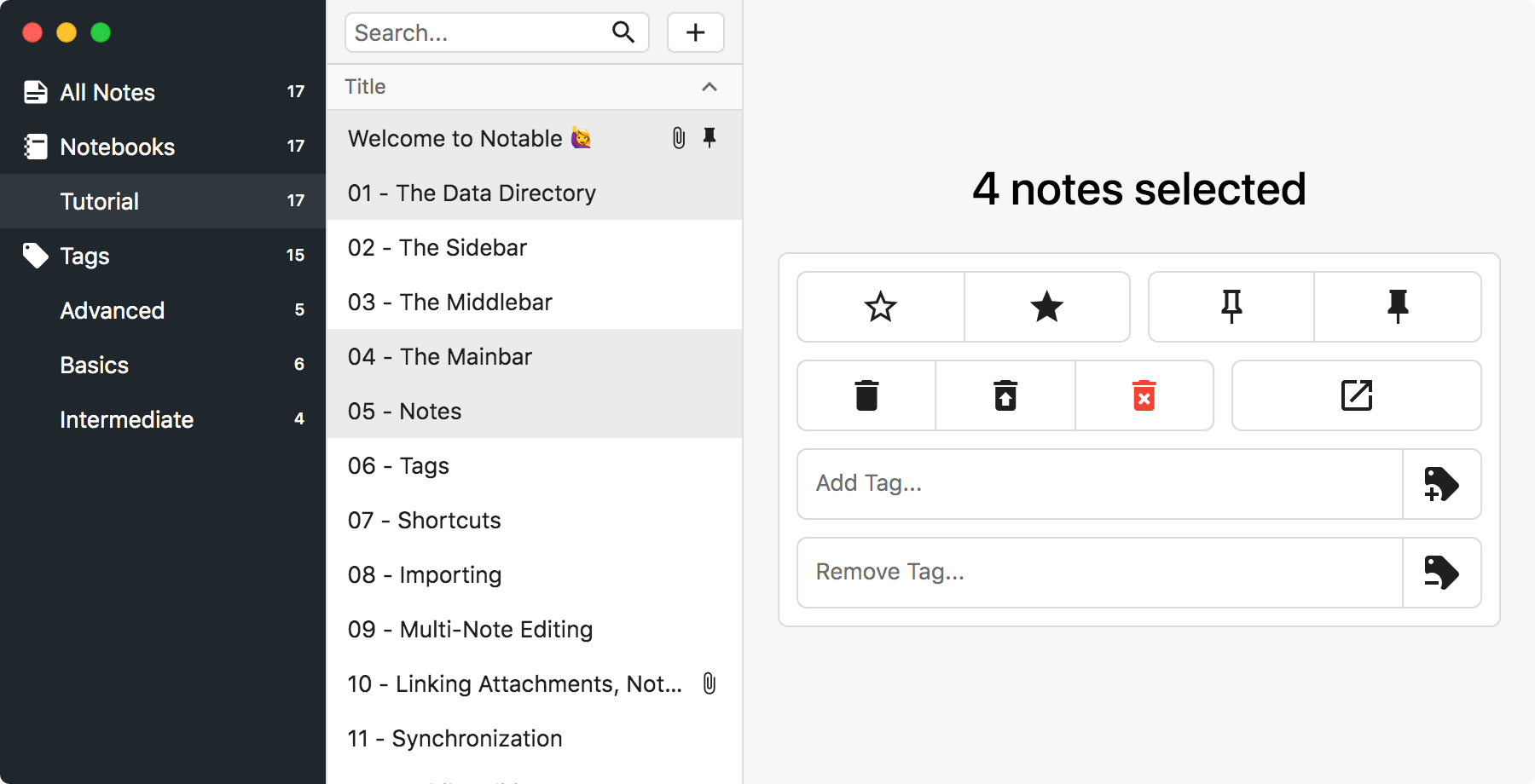 Multi-Note Editor