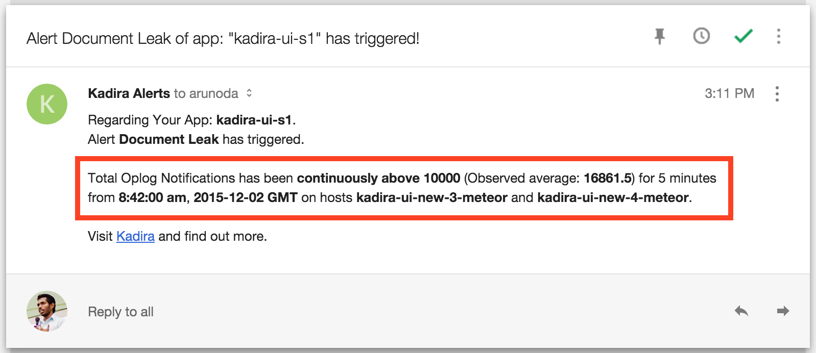 Kadira Alerts - Context Awareness