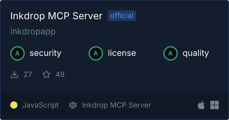 Inkdrop Server MCP server