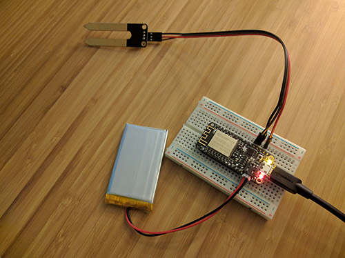 Image of Adafruit 2821 with Sensor and Battery