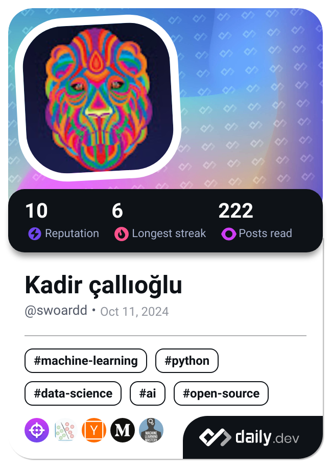 Kadir çallıoğlu's Dev Card