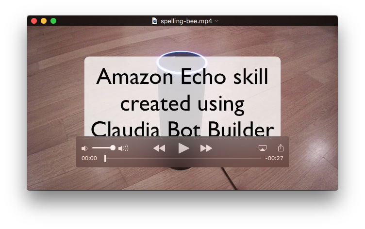 Spelling Bee Alexa Skill Demo