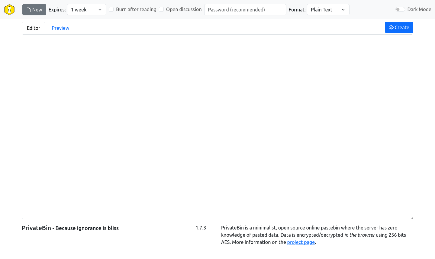 bootstrap5 PrivateBin template