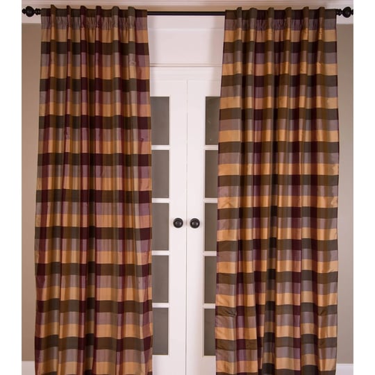 indias-heritage-pure-silk-dupioni-checkered-curtain-panel-1