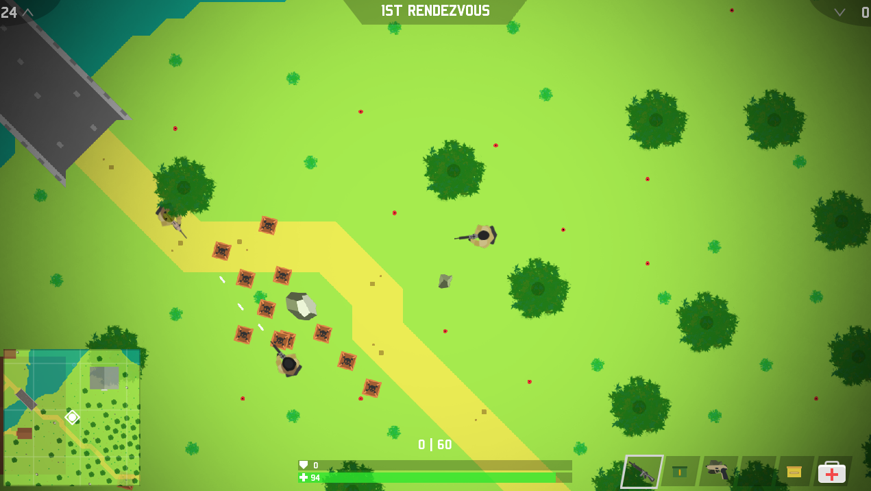 GitHub - brensio/rendezvous: A 2D Battle Royale singleplayer game made ...