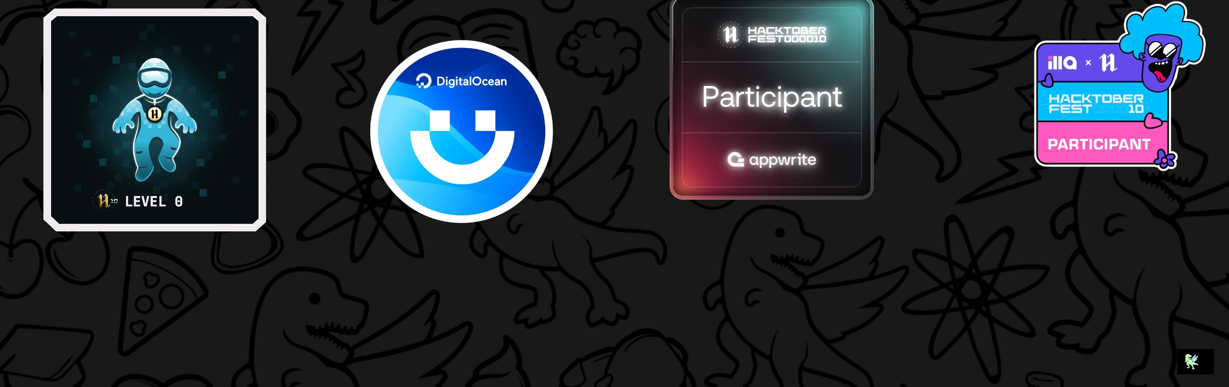 An image of @amjadjibon's Holopin badges, which is a link to view their full Holopin profile