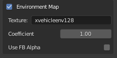 Example of an Environment Map settings from a SA model