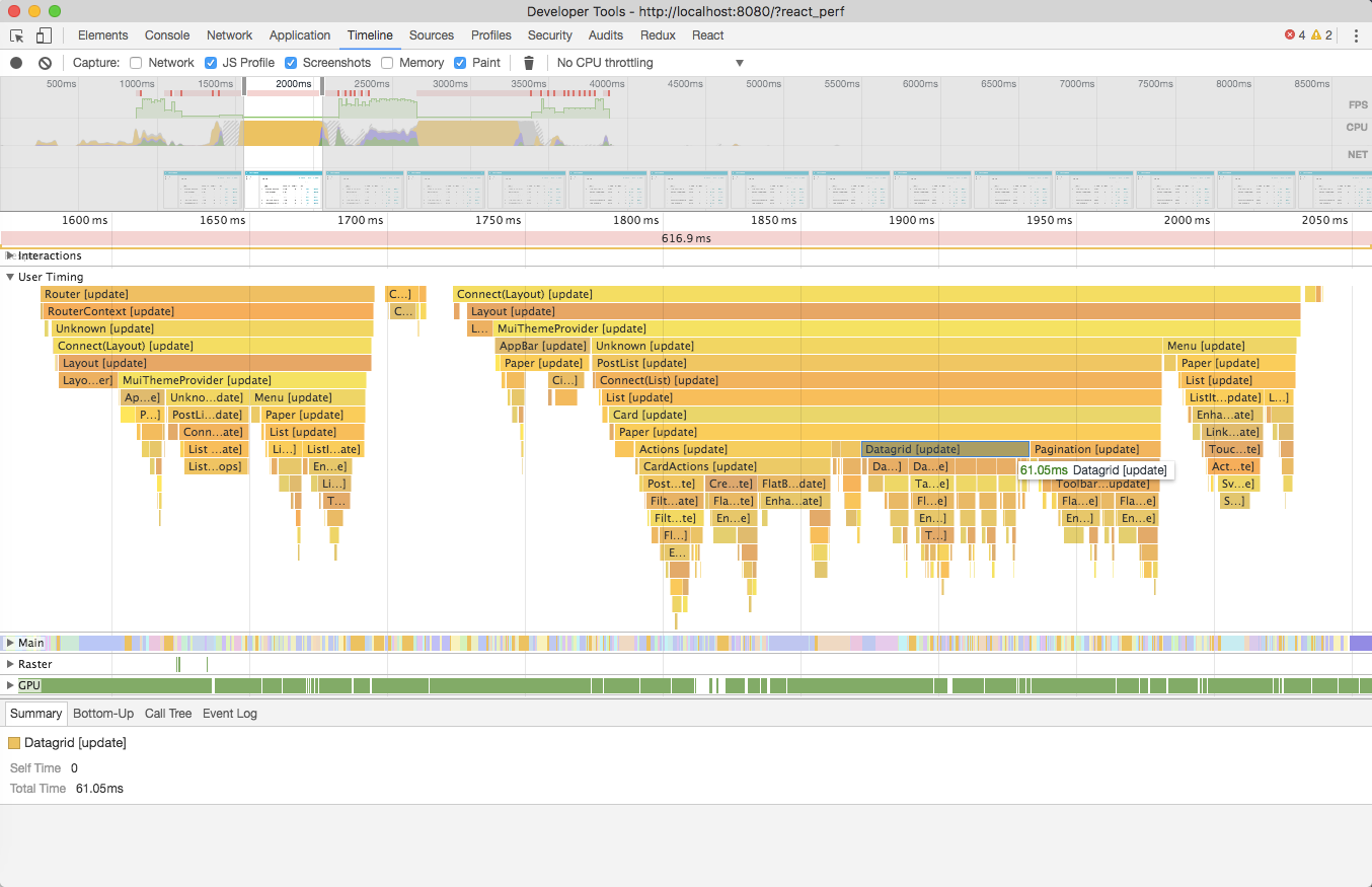 Optimized flamegraph