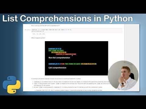 youtube video by Daniel Bourke on Python List Comprehensions