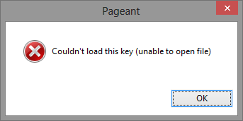 Can't load key error