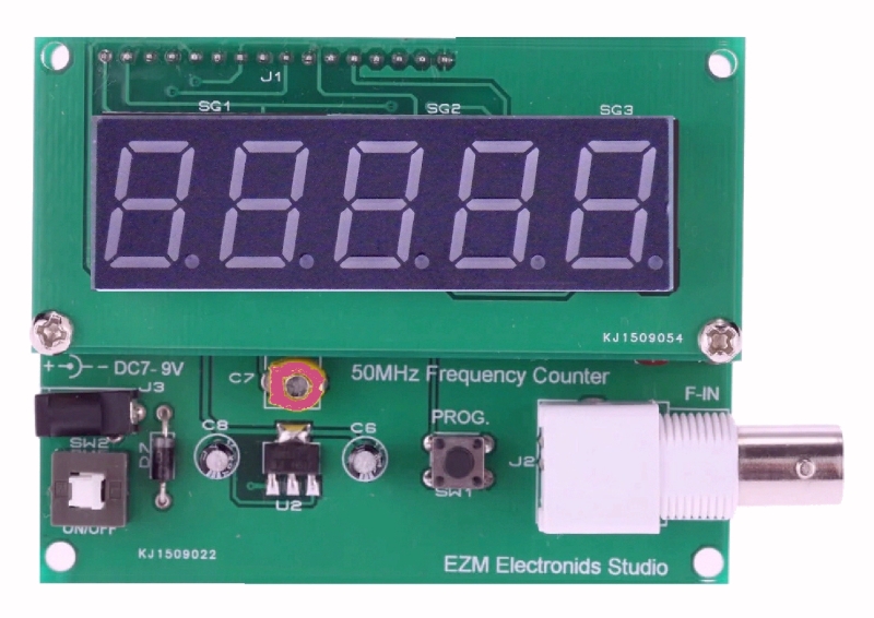 DIY Kit 1Hz-75MHz Frequency Counter 7V-9V 50mA