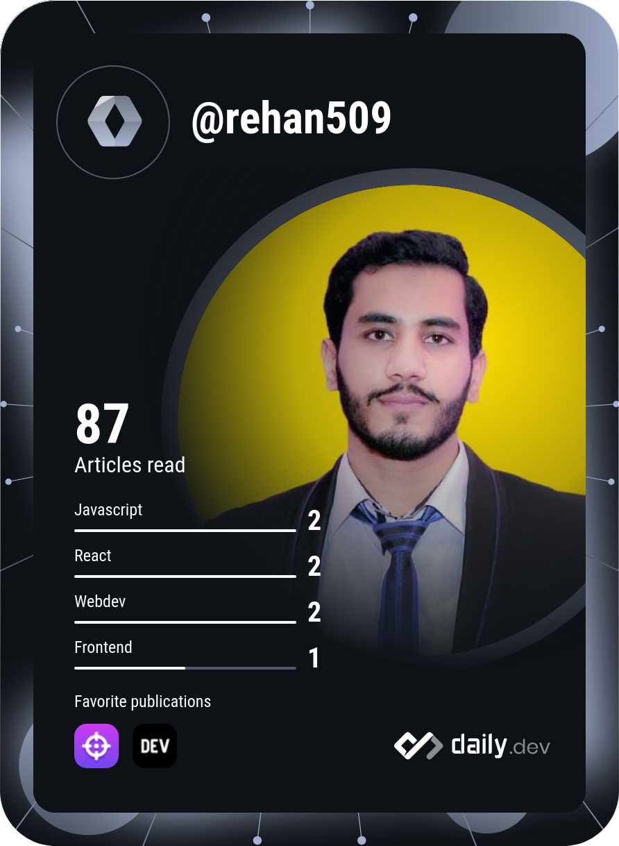 Rehan's Dev Card