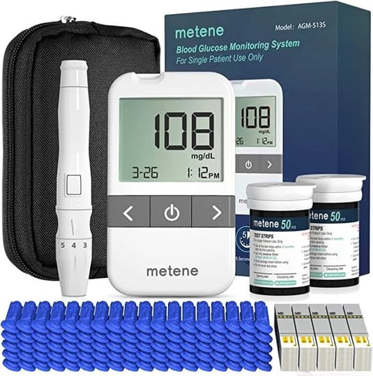 metene-agm-513s-glucose-monitor-kit-100-glucometer-strips-100-lancets-blood-sugar-test-kit-with-lanc-1