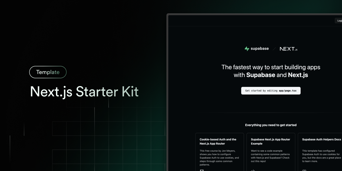 Next.js 13 and app template Router-ready Supabase starter kit.