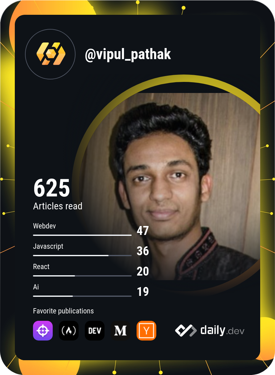 Vipul Pathak's Dev Card