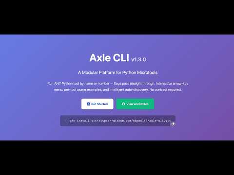 Axle CLI Demo