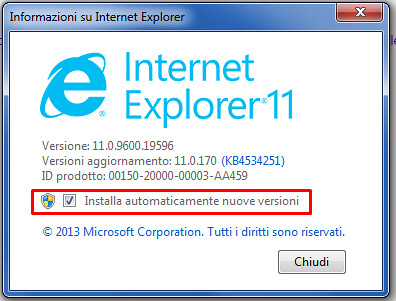 Internet Explorer Update