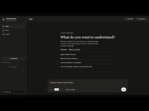 Study Assistant demo video