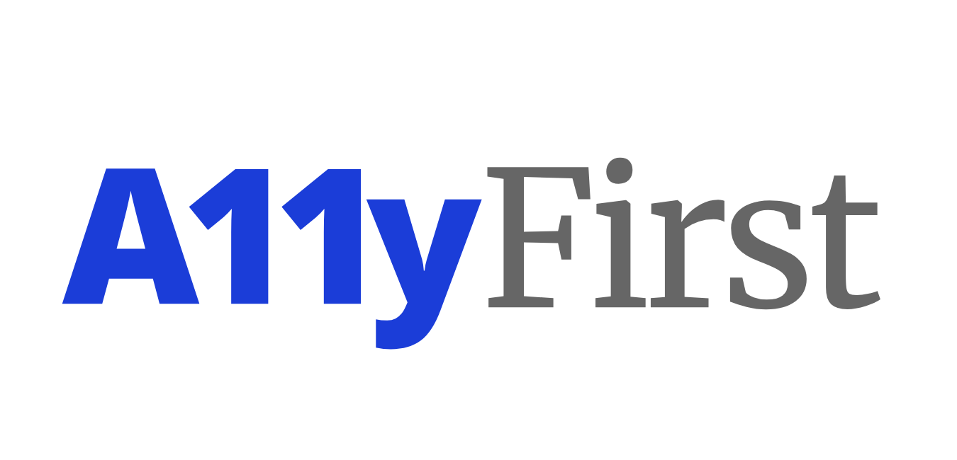 A11y First text logo