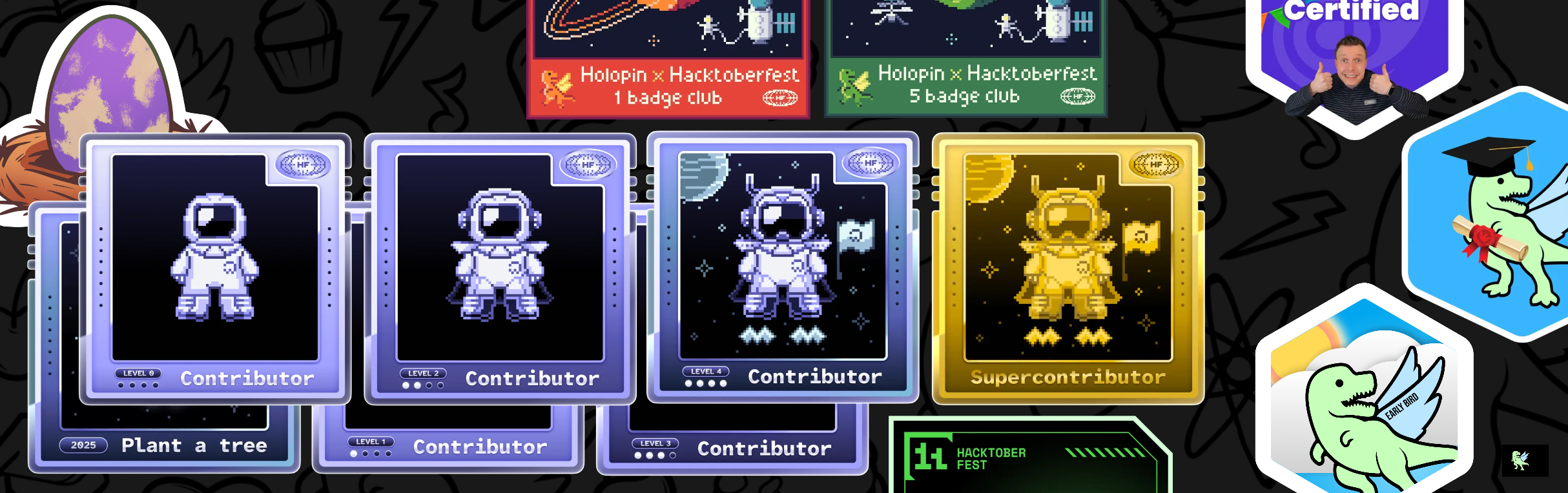 An image of @botprzemek's Holopin badges, which is a link to view their full Holopin profile