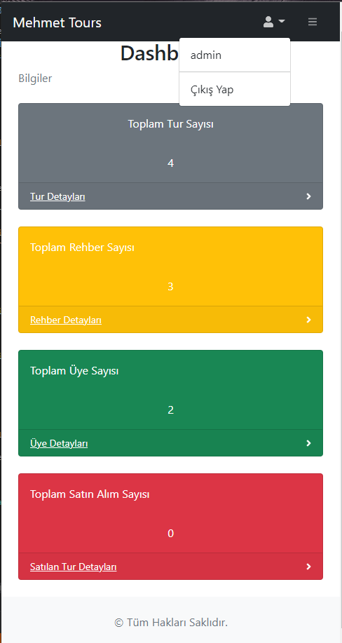 Admin Index Mobile