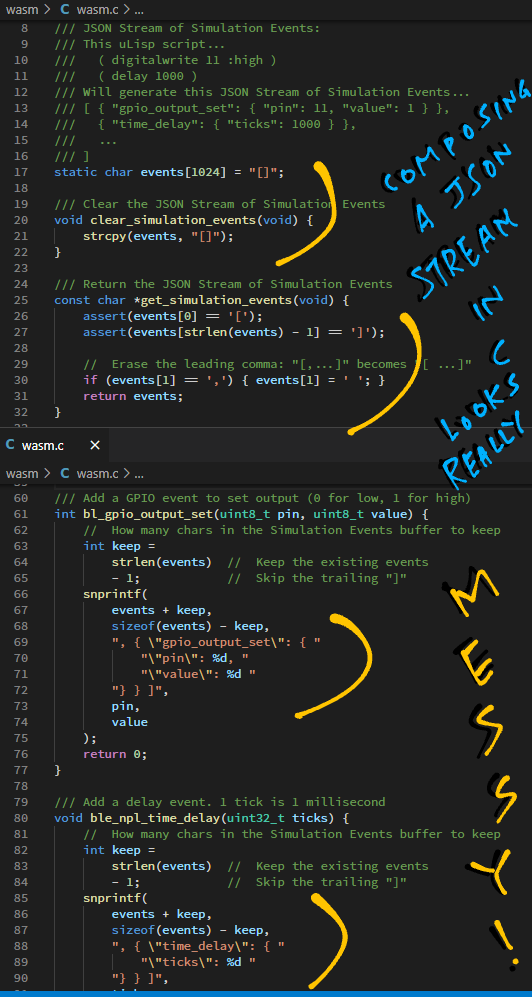 Generating Simulation Events in C