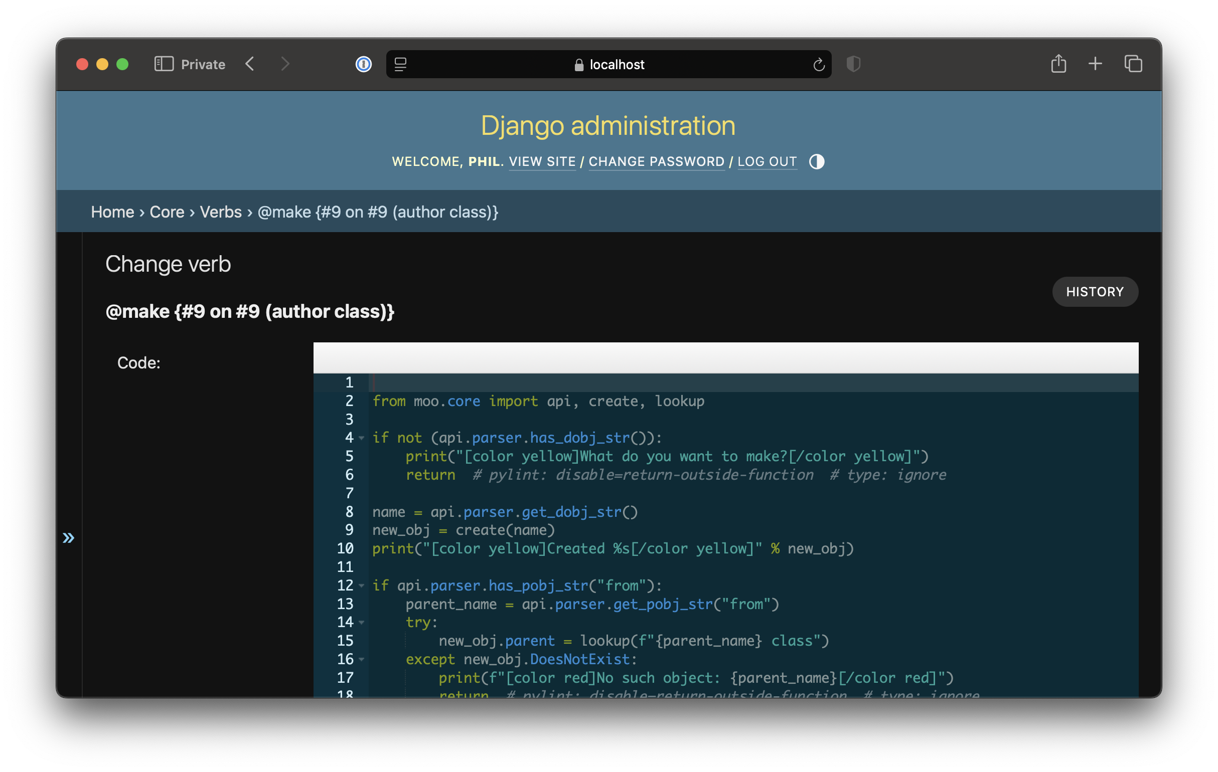 Django Admin Example