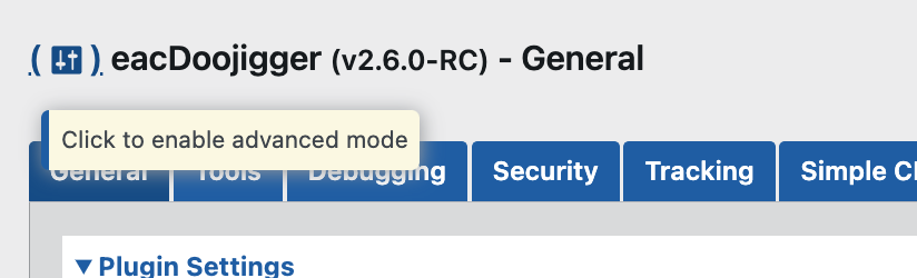 Advanced Mode Toggle