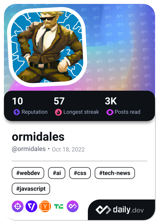 ormidales's Dev Card