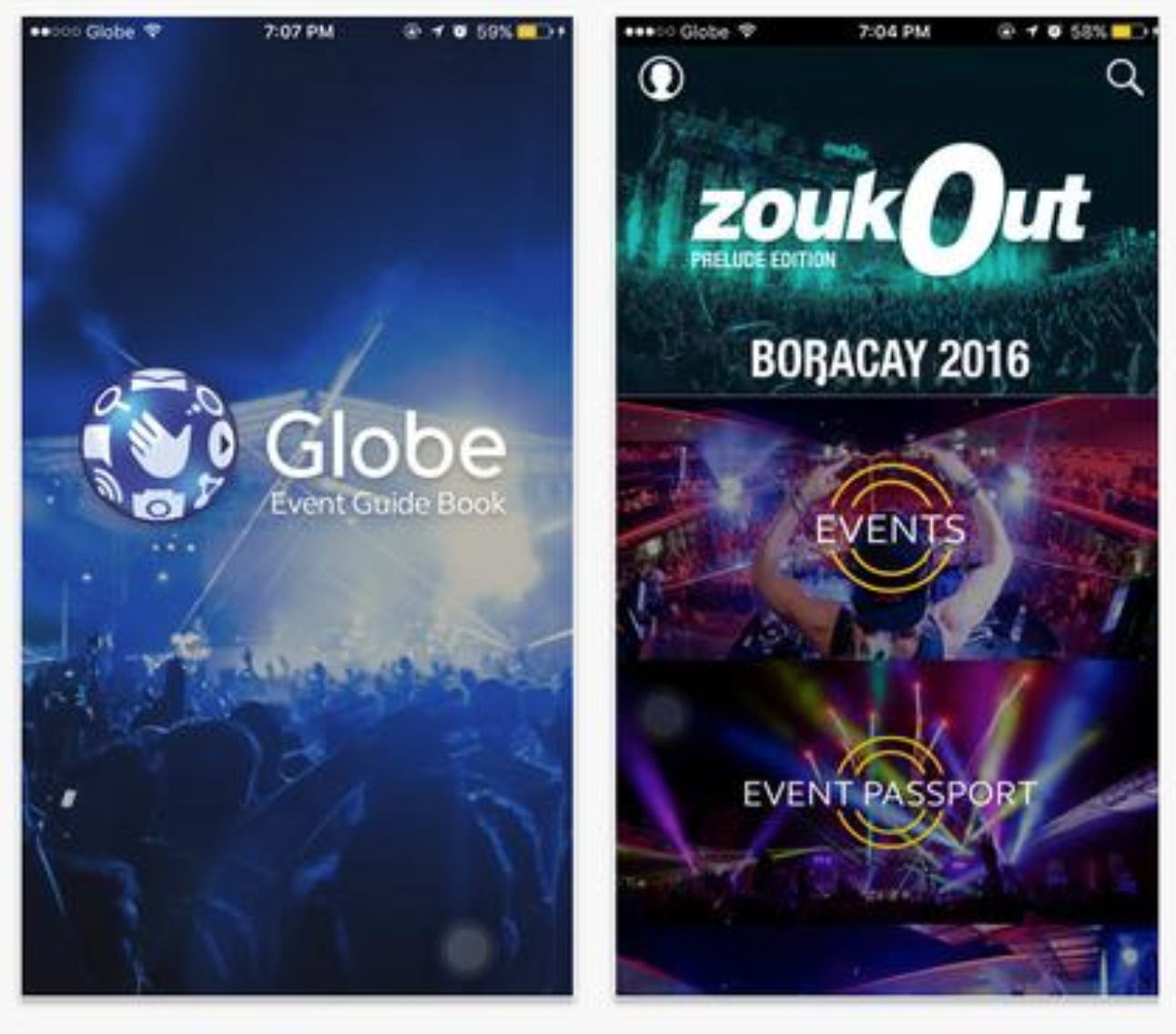 Globe Events Guidebook App