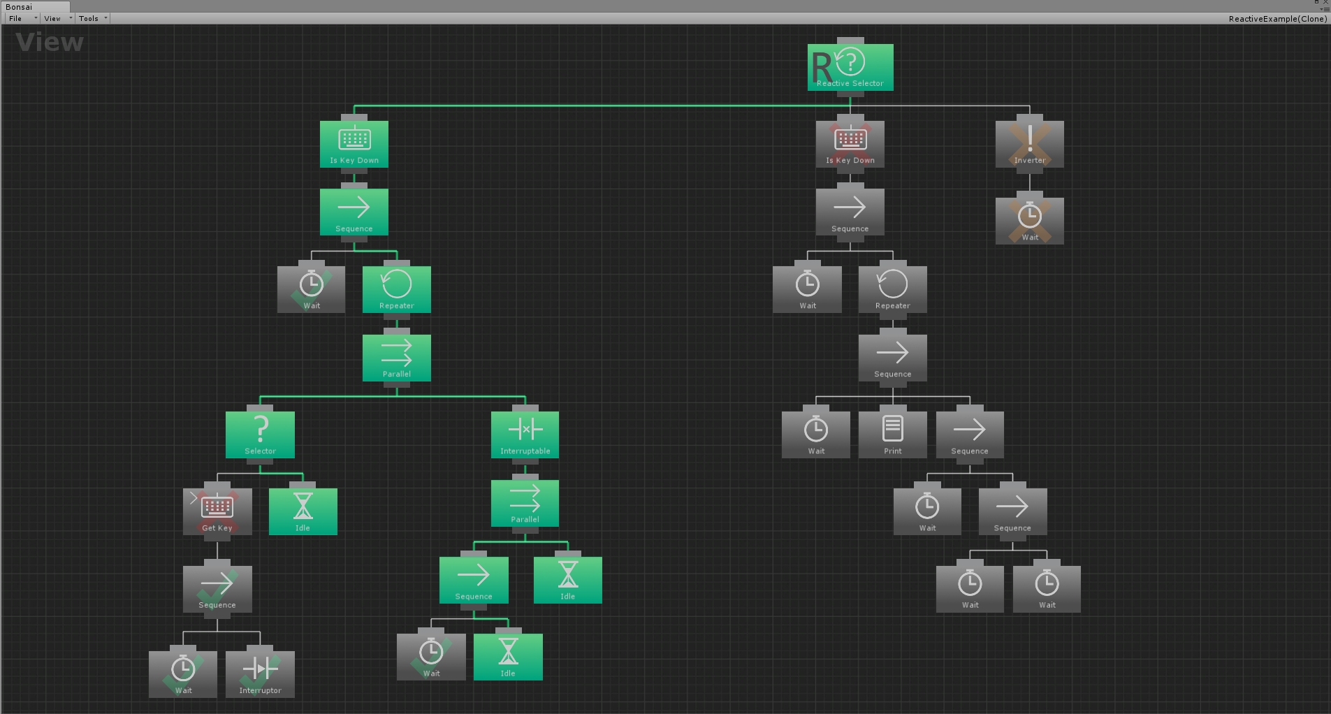 Behaviour tree running