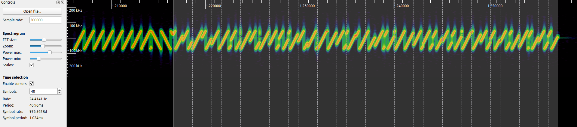 Payload ToA. BW125, SF7, CR4/8, 11 Bytes payload with CRC and explicit header.