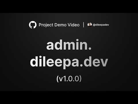 Admin Dashboard Demo