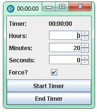 Window shutdown timer gui