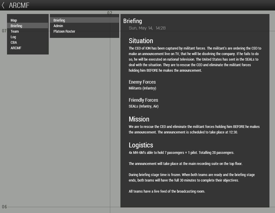 Briefing Screenshot