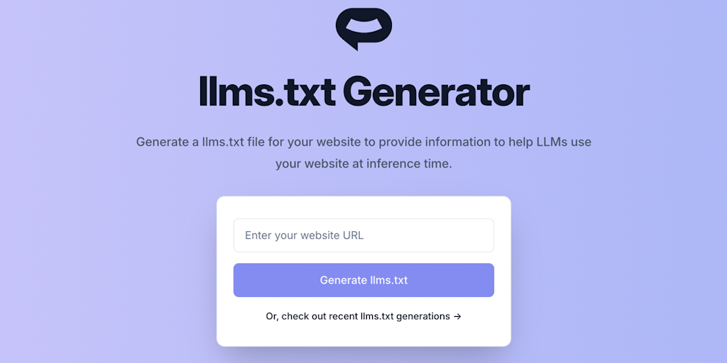 Llms.txt Generator