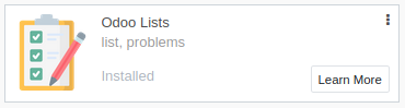 Odoo Lists