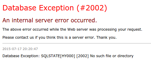 Extra info in error page