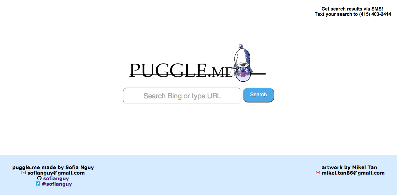 puggle.me homepage