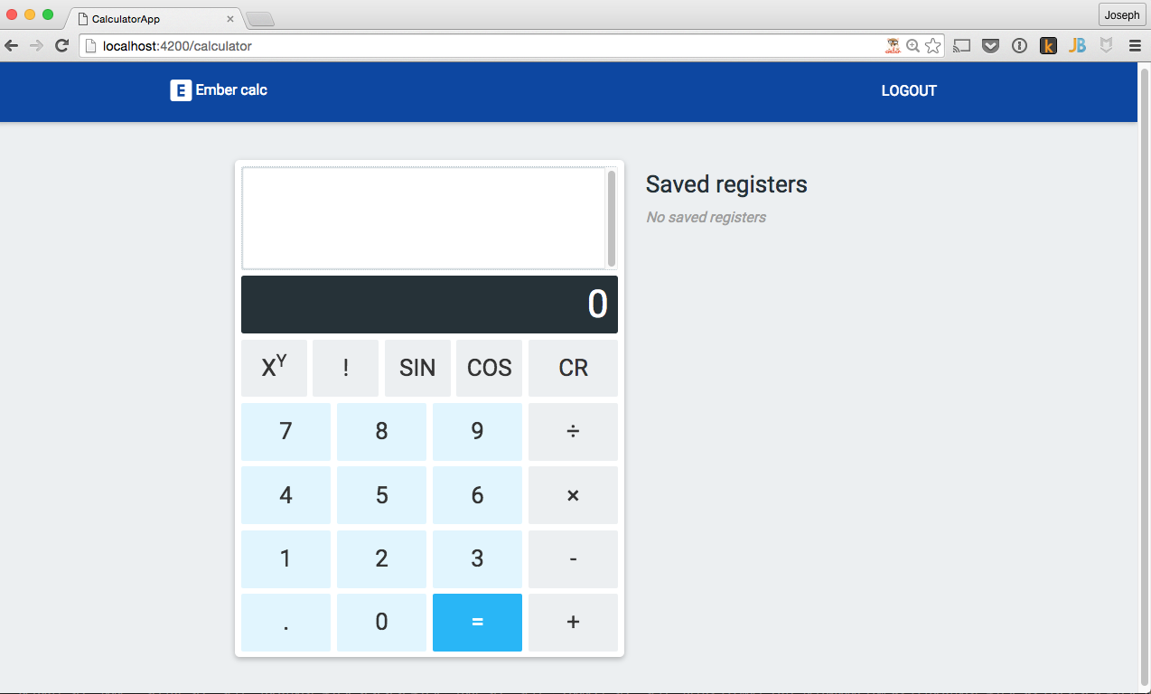 The Main Calculator View